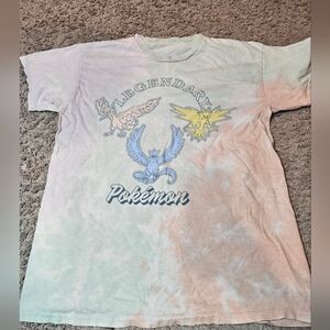 Pokemon Tie-Dye Tee - Legendary Birds Design